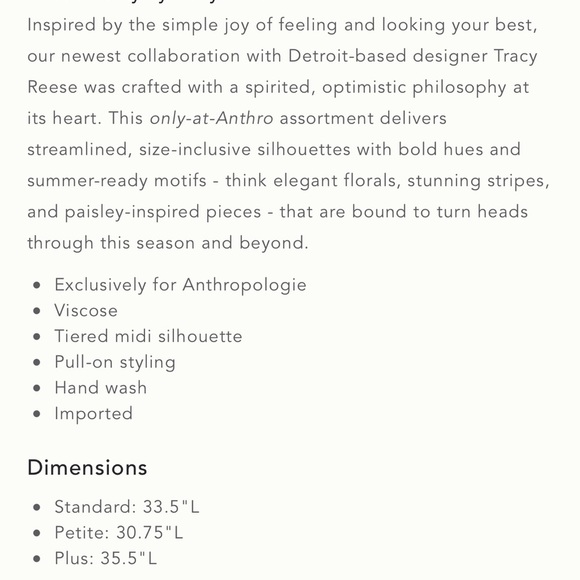 Anthropologie Plenty By Tracy Reese Meadow Tiered skirt NWT SZ XL, 1X, 2X - Picture 10 of 10